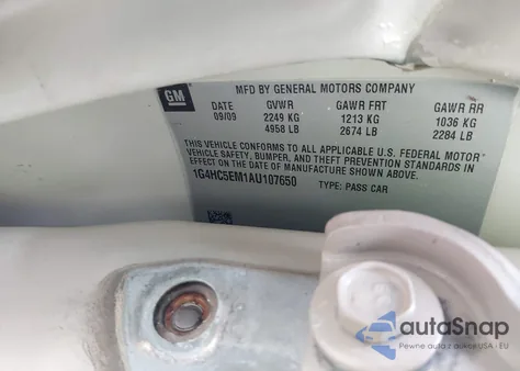 2010 Buick Lucerne Cxl из США, поврежденный, VIN 1G4HC5EM1AU107650